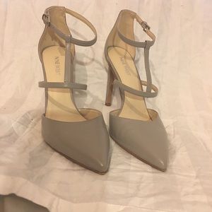 SOLD Nine West pointed toe t-strap heels